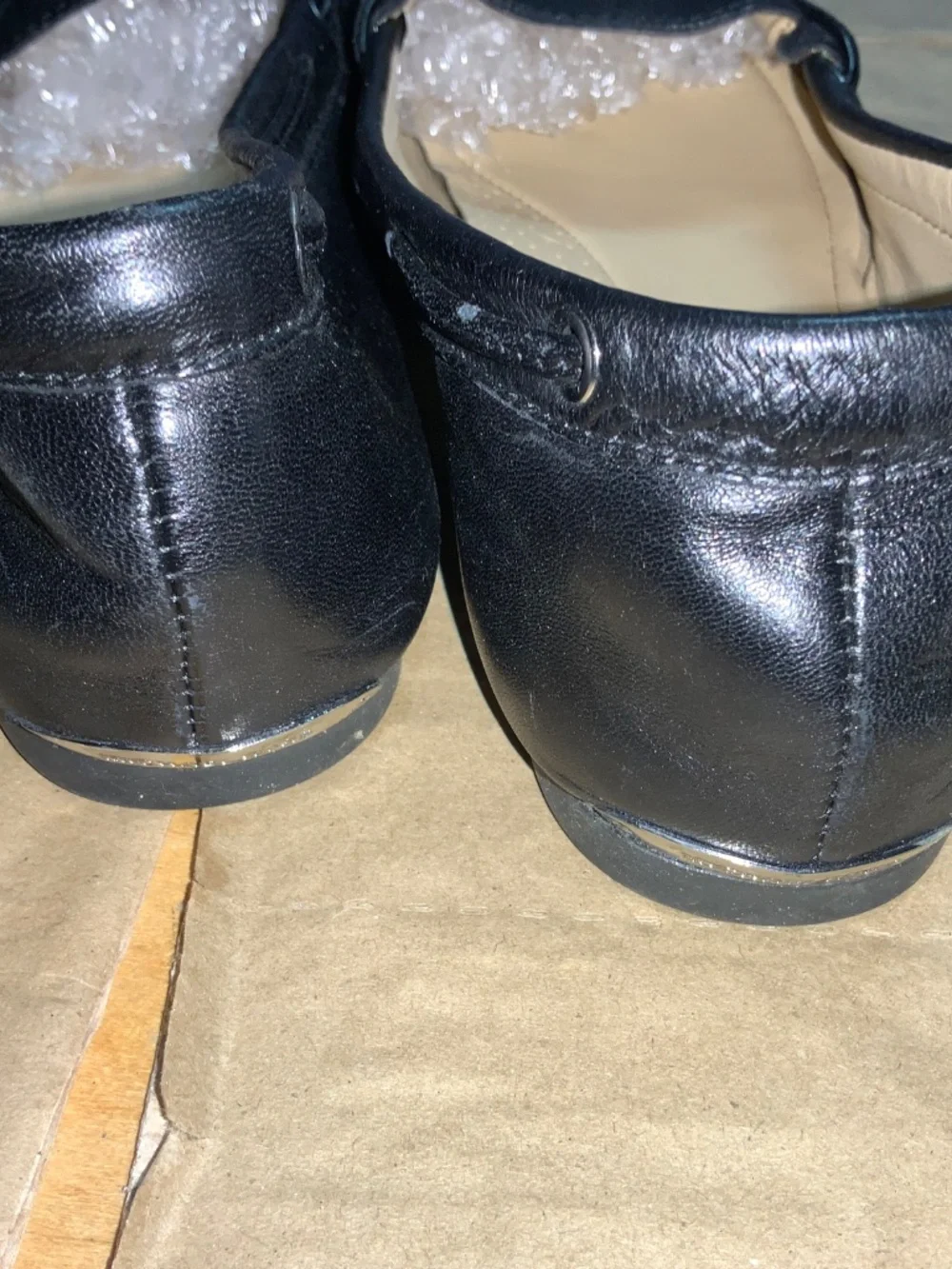Michael Kors Sutton Leather Black Moccasin Loafer Shoes ME18G Women's Sz 9.5M